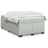 VidaXL Slatted Bed Base and Mattress Light Grey 120x200cm Velvet, Bed, Platform Bed, Panel Bed, Furniture of 3285275