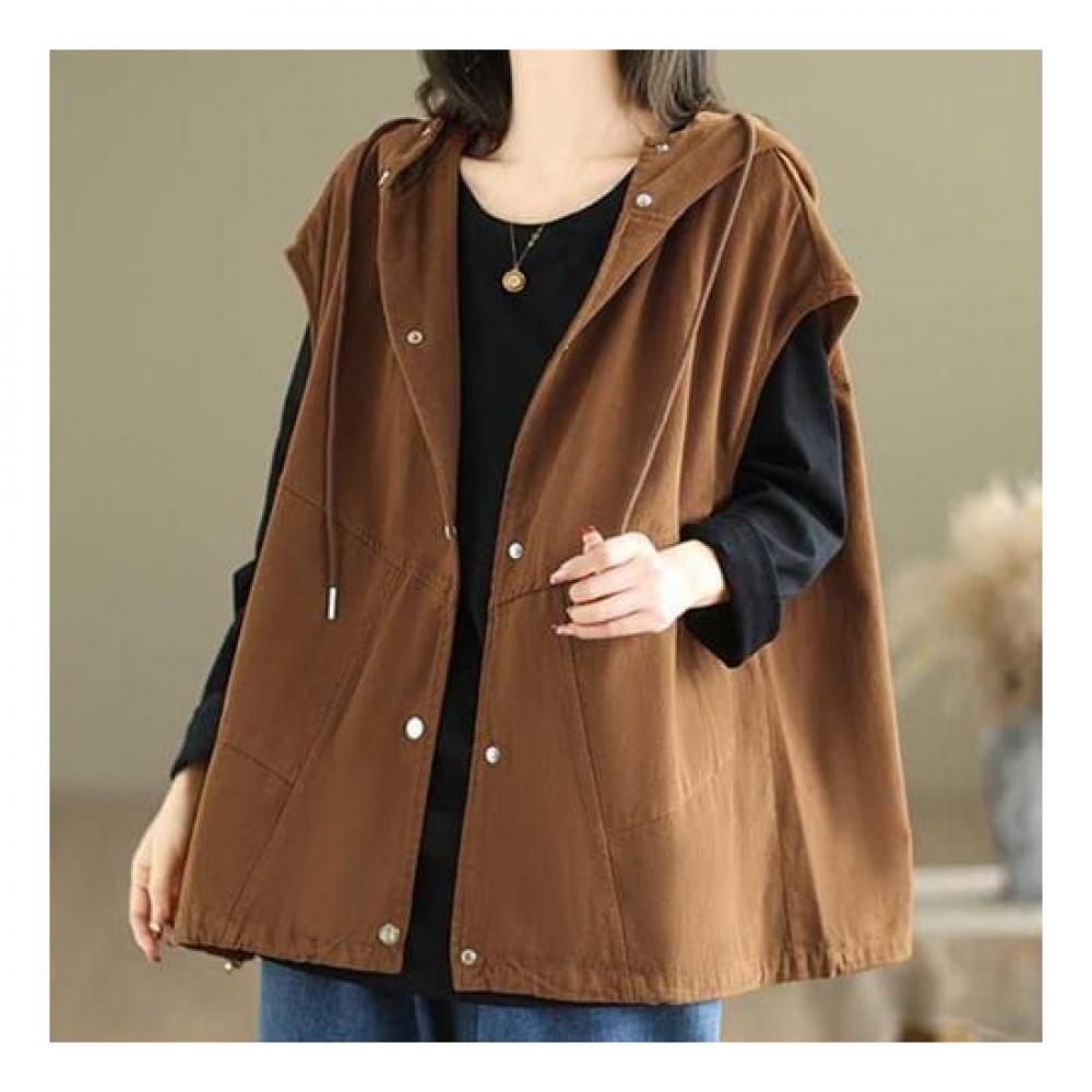 Navava Casual Loose Fit Hooded Vest Nc129