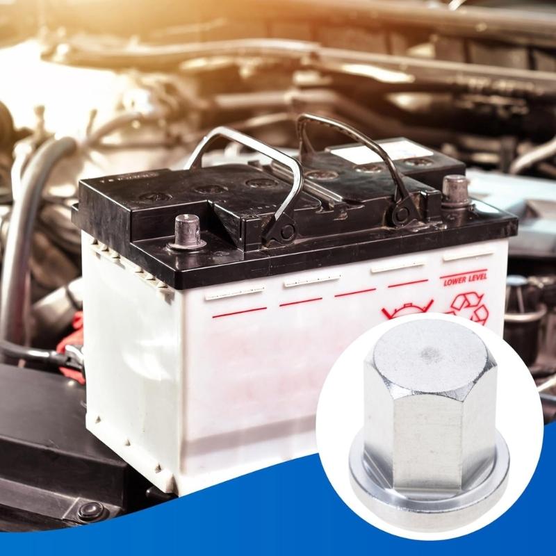 10PCS Corrosion Resistant Battery Post Nut Closed Top Designs Battery Terminals Part for Reliable Electrical Connection