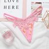 Sexy Panties Fashion Embroidery Hollow Open Crotch Sex Temptation Women's Thong Invisible Thin Belt Low Waist T Pants
