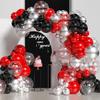 148PCS Red and Black Latex Balloon Set Suitable for Birthday Parties, Weddings, Valentine's Day Party Decorations