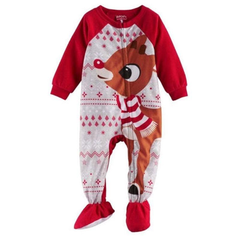 Luxurious Christmas Family Matching Clothes With Adorable Fox Design And Unisex Pajamas Set