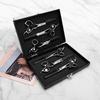 Hairdressing Hair Scissors Storage Box Shockproof Fall Organizer Hard Leather Toolbox Toolkit Barber Tool Shears Storage Case