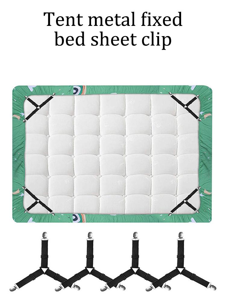 4PCS/Set Adjustable Sheet Comforter Retainer Tablecloth Sofa Cover Sheet Buckle Tent Sheet Clip Metal