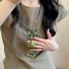 Tassel Long Sweater Chain Ceramic Bohemian Style Necklace Temperament Ethnic Style Necklace  Party