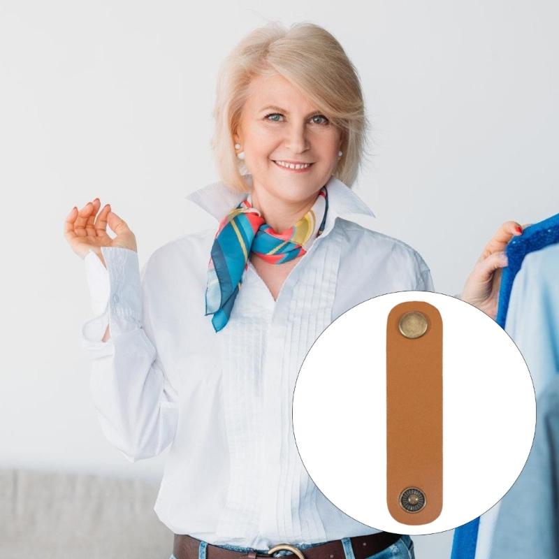 10 Stück Weiches Leder Schalhalter Clip Sichere Knopfdesigns für Kleidung Schal Dekoration