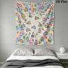 Cute Cartoon Wall Tapestry Aesthetic Wall Hanging Printed Fabric Blanket Decorative Tapestries for Bedroom Living Room Home Decor