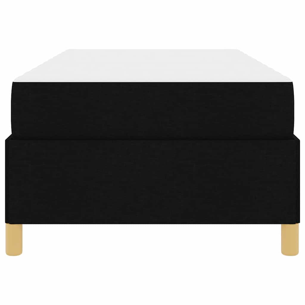Bed Frame with Mattress Black 80 x 200 cm Fabric