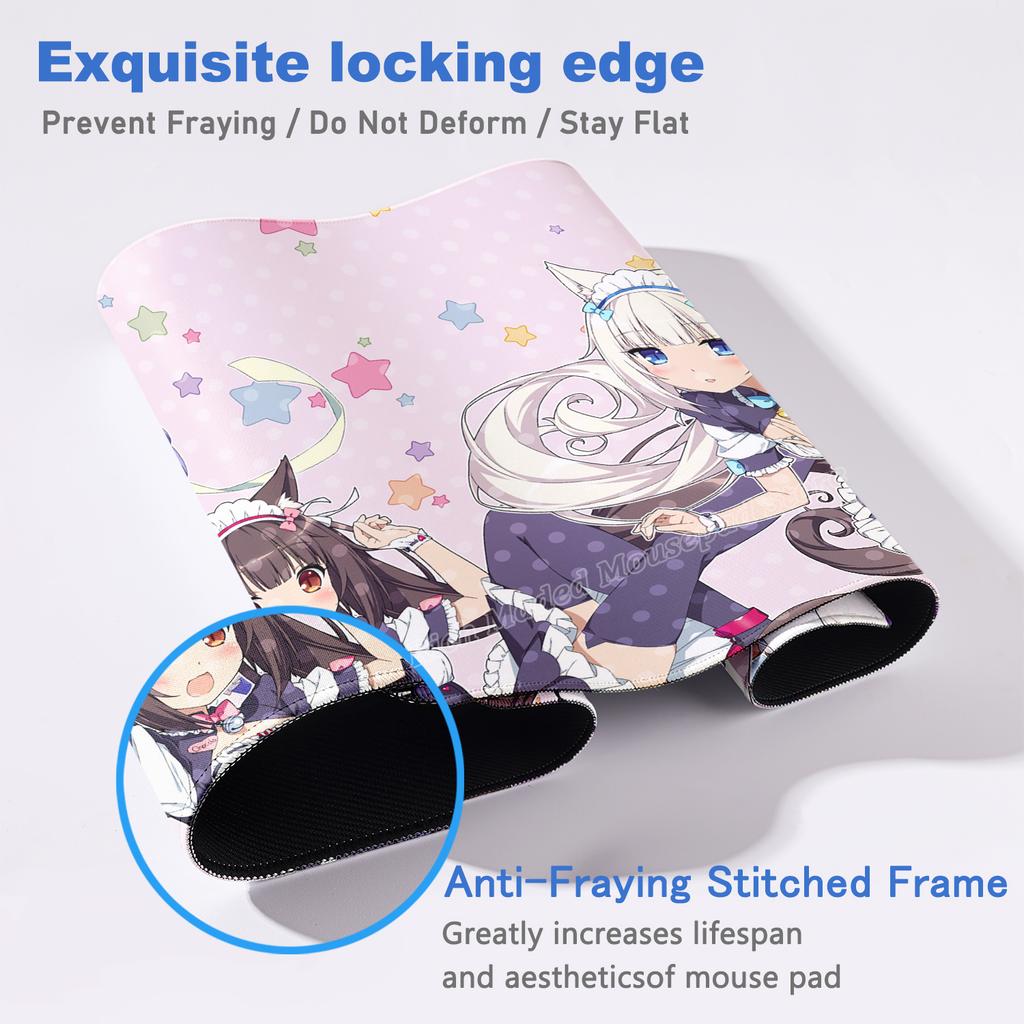 XXL Gamer Computer Desk Mat Nekopara Mouse Pad Cute Anime Girl Mousepad Carpet Office Laptop Mousemat Desktop Table Mat 900x400
