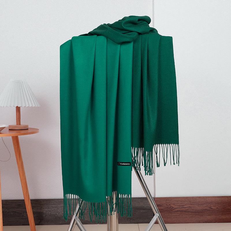 Women's Double-sided Wool Cashmere Scarf Shawl: New High-end Autumn/Winter 2026 Style