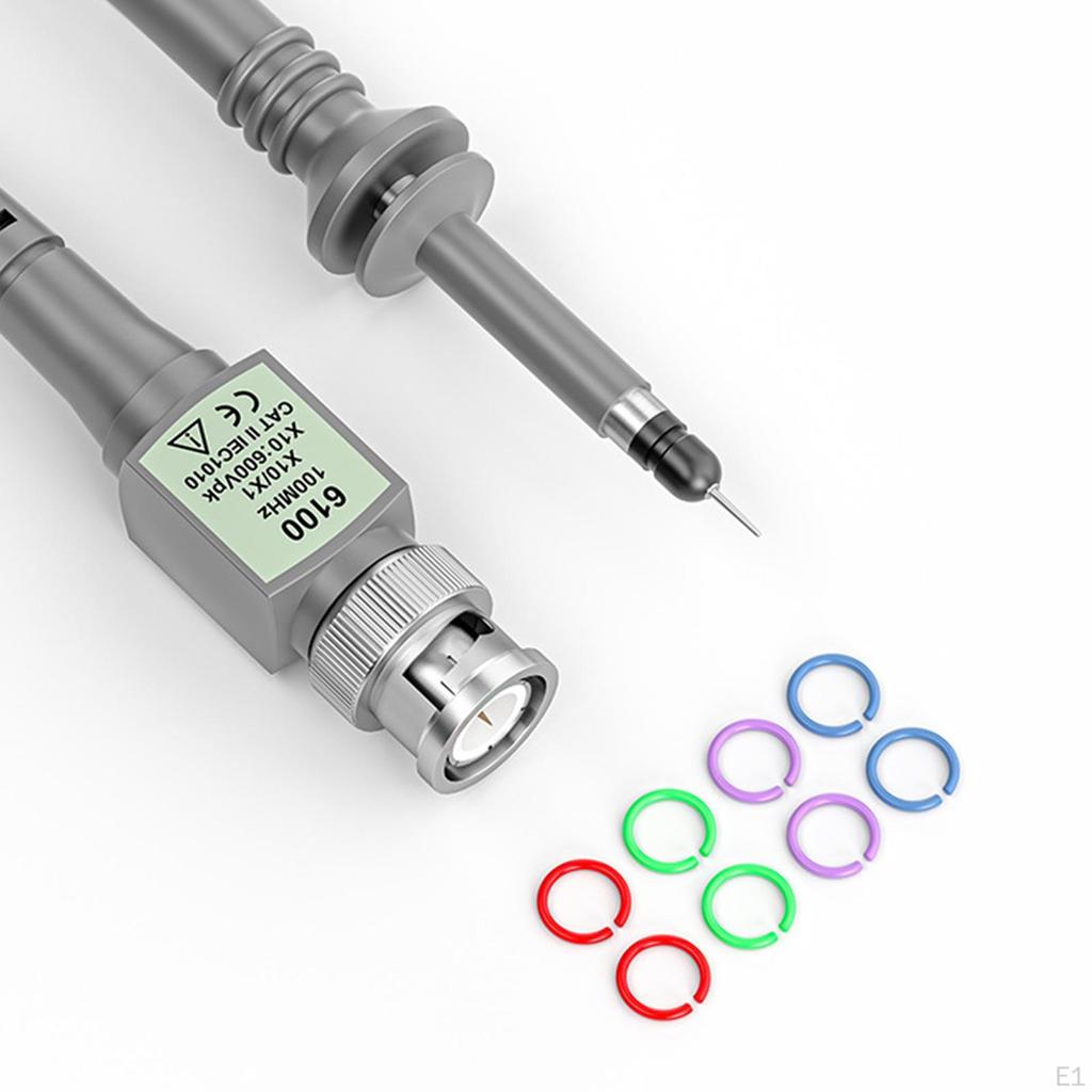 2 Pieces Oscilloscope Clip Probes Fully Insulated BNC End P6100 Sturdy Portable Safe