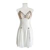 Fei Yun Sexy Pajamas Satin Pajamas Homewear Sexy Suspender Pajamas Lace Splicing Pajamas Women 111