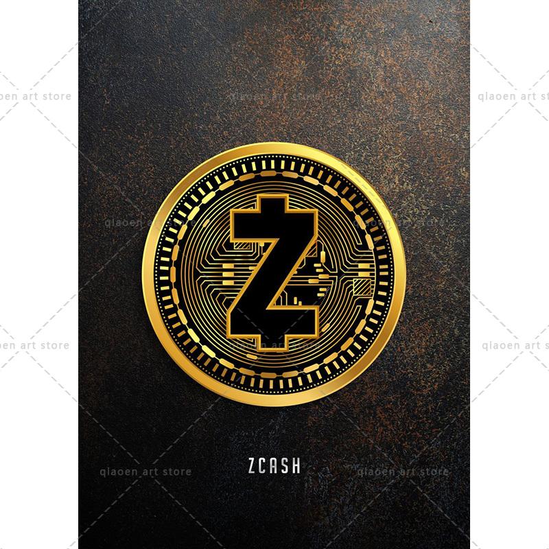 Abstract Golden Bitcoin Monero Cardano Canvas Painting Nordic Modern Wall Art Poster Print Pictures for Room Interior Home Decor