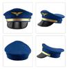 Flight Hat for Adult Cosplay Party Uniform Crew Hat for Male Women Role Play BachelorParty Dress Up Top Hat
