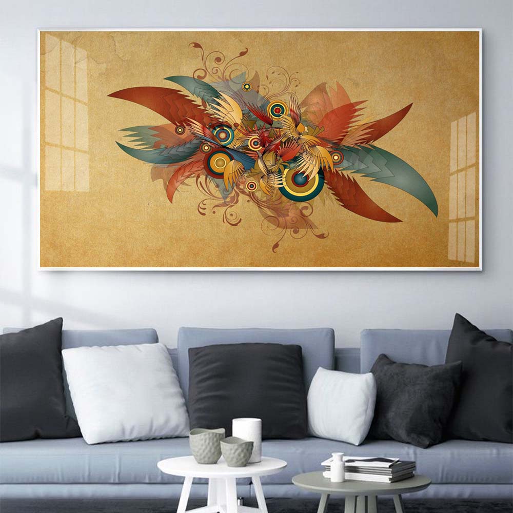 

Абстрактная картина маслом птицы летающие искусство холст картина гостиная коридор офис украшение дома фреска без рамки 20*40cm No Frame