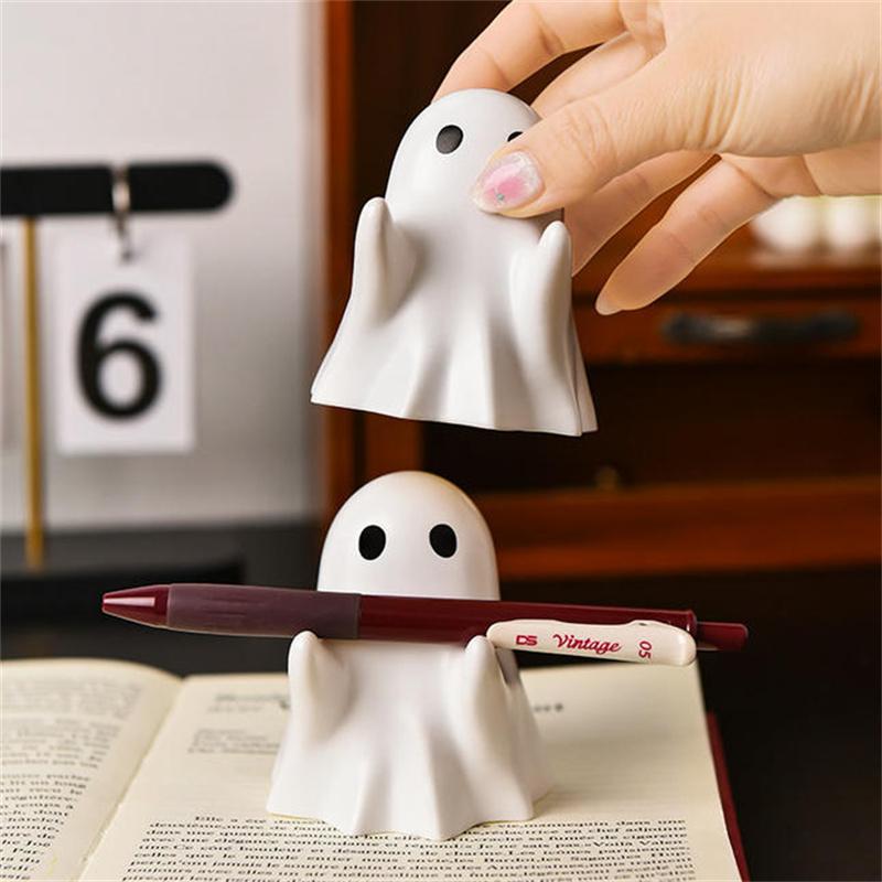 1/2PCS Ghost Pen Holder -Plastic Desktop Storage, Suitable for Office Home, Halloween Decorative Creative Gift, Fun Stationer
