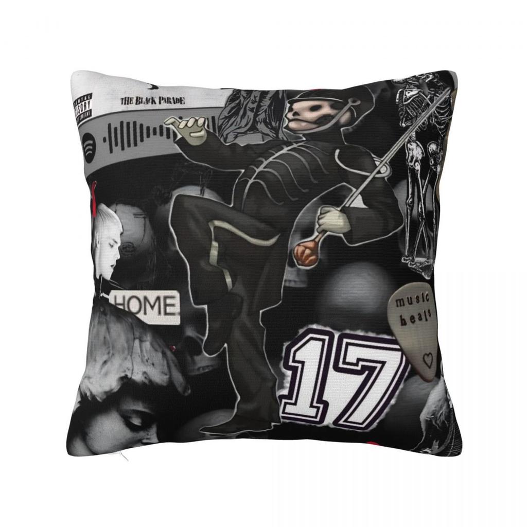 Pillow Cover My Chemical Romance MCR Music Band Design Cushion Cover Pillow Case For Office Car Home Decorative Pillowcases