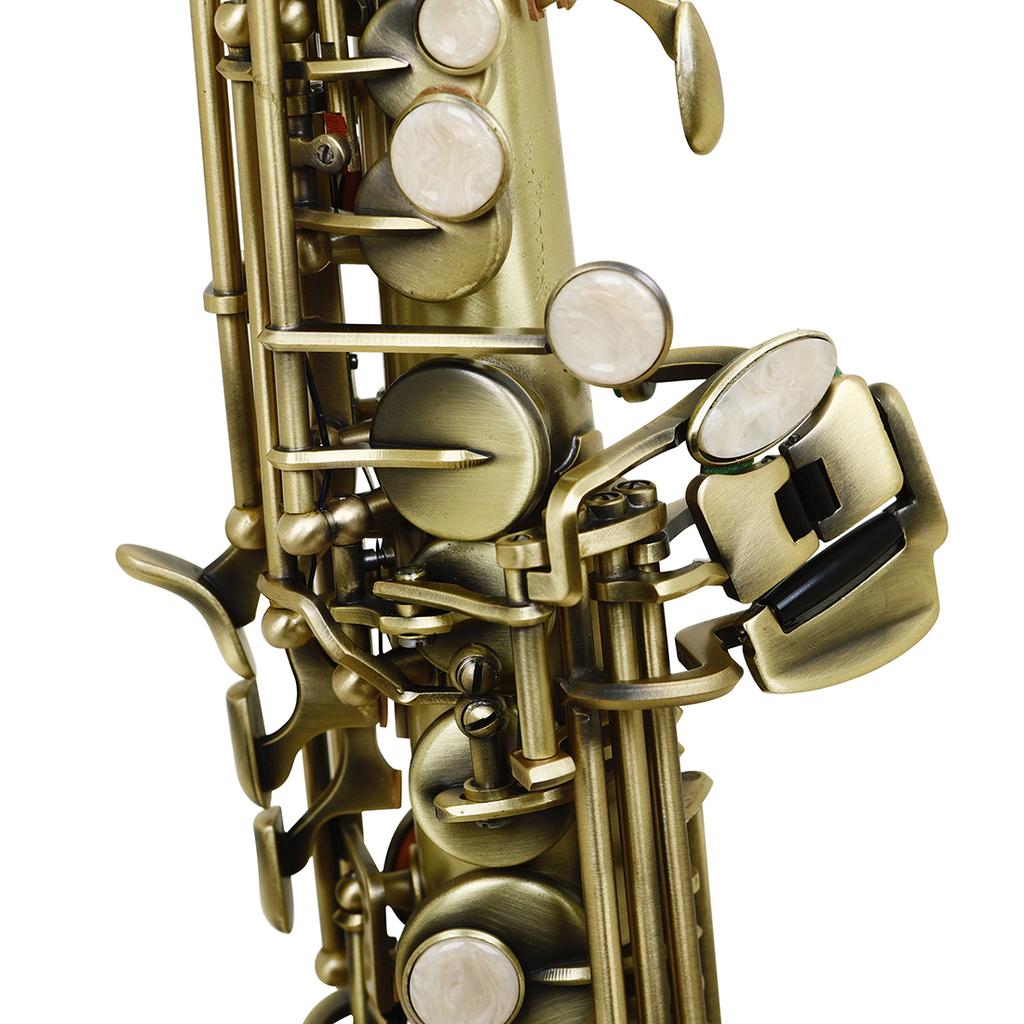 SLADE Soprano Saxophone Bb Brass Body Straight Sax Professional Saxfone Woodwinds Instrument With Case Gloves Parts
