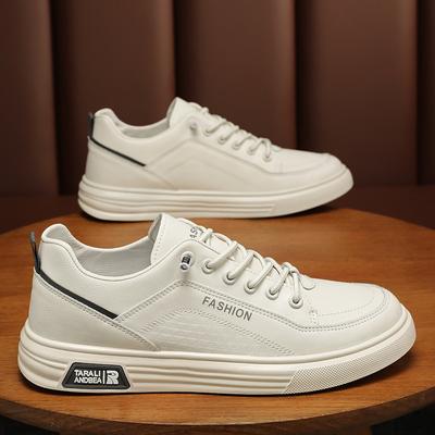 Sommer Herrenschuhe neue atmungsaktive kleine weiße Schuhe trendige vielseitige Low-Top Lederschuhe Sportschuhe Freizeitschuhe trendige Schuhe