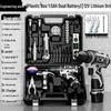 Electric Drill & Multifunctional Household Tool Set - Tool Box for Electricians & Woodworkers