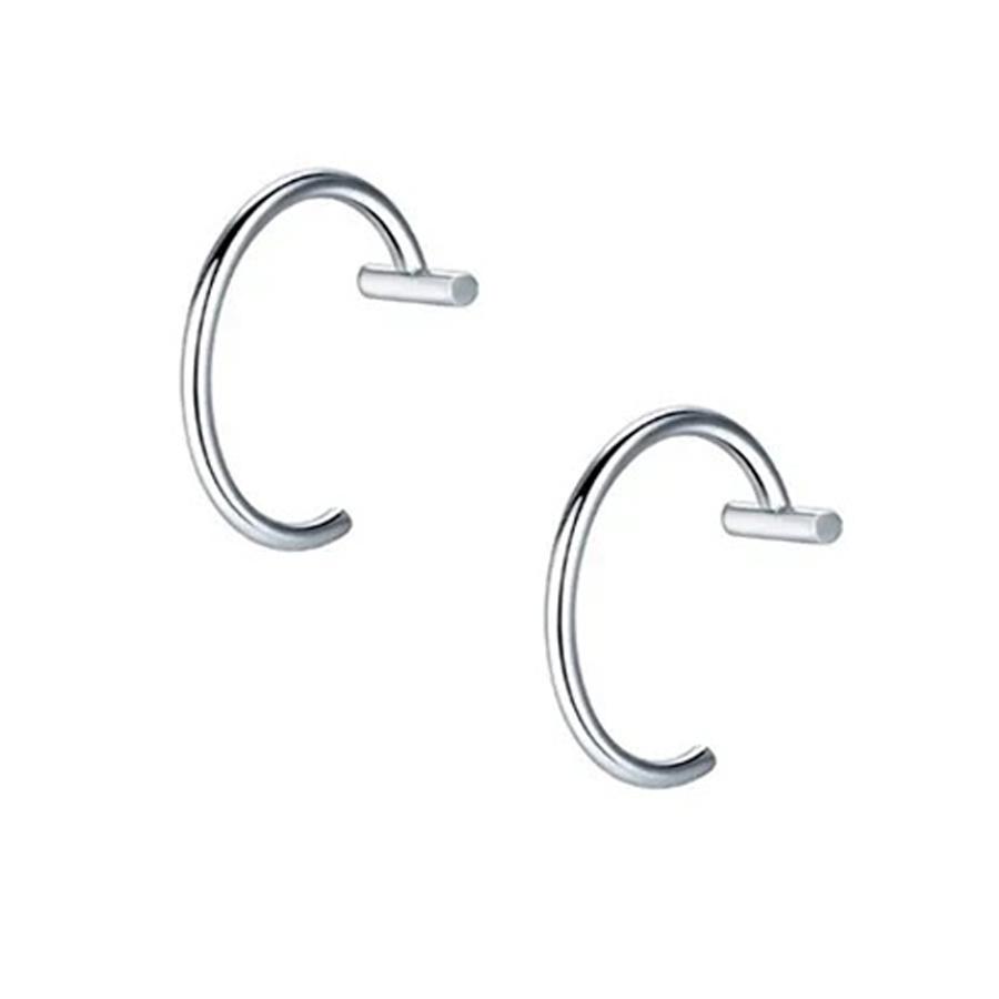 2PCS Trendy 10mm Stainless Steel Punk Clip On Fake Piercing Nose Wrap Lip Rings Unisex Nose Ring Women Men Tusk Body Jewelry