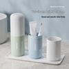 ETRAVEL Portable Travel Toothbrush & Toothpaste Set with Storage Cup for Business Trips