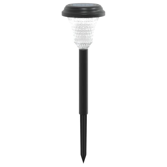 VidaXL Lampes solaires d'allées et piquets de sol 12 pcs blanc, éclairage solaire d'allée, lampe solaire de jardin, 4008191