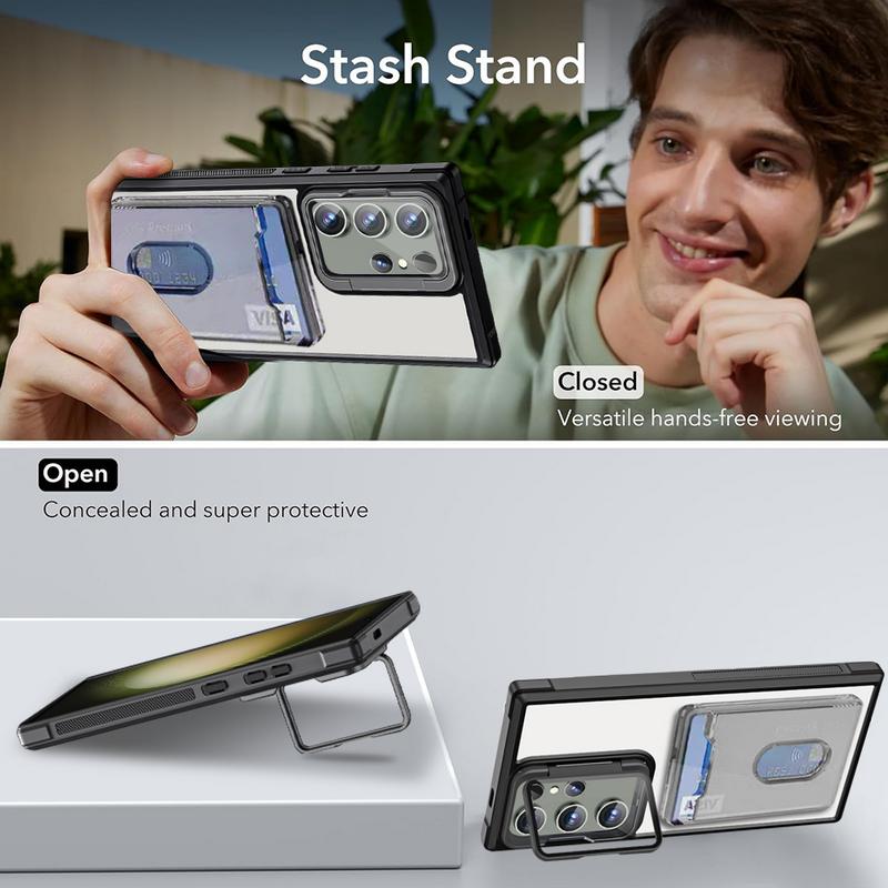 

Цветной прозрачный слот для карт, защитный кронштейн для объектива, чехол для Samsung S23 Ultra S21 S20 FE A55 A35 A34 A25 A15 A14, подставка для камеры, противоударный чехол для телефона Samsung S23 вино красного