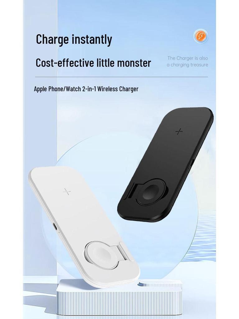 Dual Wireless Charger for Phone & Watch: Simultaneous Fast Charging
