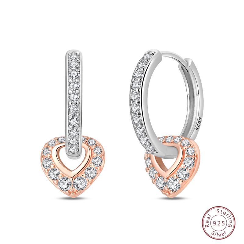 925 Ayar Burgu Halka Küpeler Minimalist Altın Yuvarlak Moda Zirkon Tokalı Düğün Takısı Kadınlar İçin Hediye