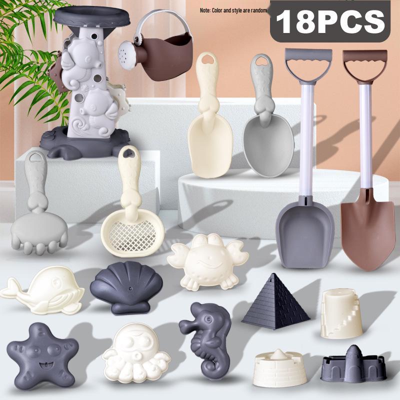 Children's Beach and Sand Play Set: Digging, Water Play, Shell Collecting, and Gardening Tools.
