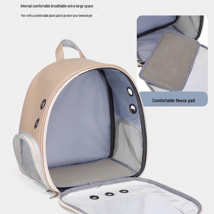 Double Shoulder Cat Backpack with Velvet Pad - Large Capacity Airline-Approved Carrier for Winter Outdoor Use