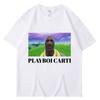 Rapper Playboi Carti Funny Meme Print TShirt Unisex Women Oversized T Shirts Hip Hop Rap Style Cotton Casual TShirts Streetwear