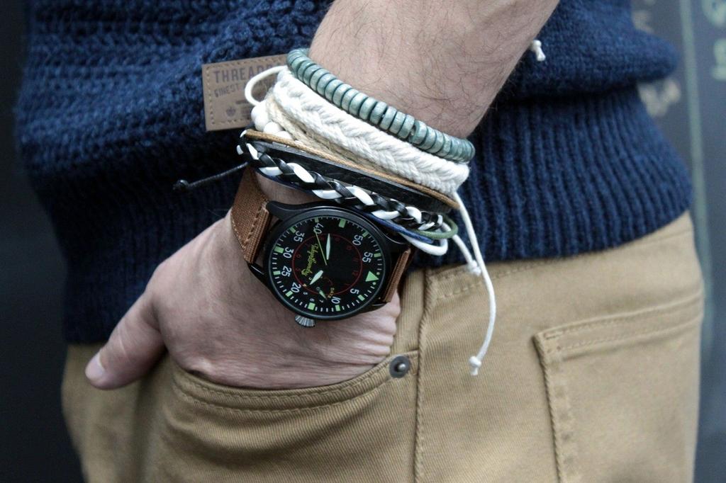 Mens Bracelet Sets – Metal & Leather (asst)