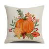 Pumpkin Harvest Festival Pillow Cover Autumn Maple Leaf Diamond Printed Pillow Cover Sofa Decorative Cushion Cover