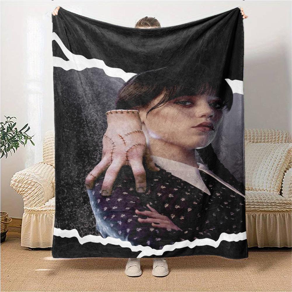 1Pc Ethereal Violinist Shadows Blanket For Couch Bed Plush Cozy Fuzzy Blanket Super Soft Warm Blankets For Fall And Winter 0918164