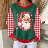 Women's Casual Christmas Print Crewneck Pullover Sweatshirt for Holiday Everyday Wear