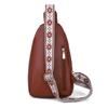 PU Leather Bohemian Chest Bag Solid Color Women's Handbag Unisex Crossbody Backpack  Hiking