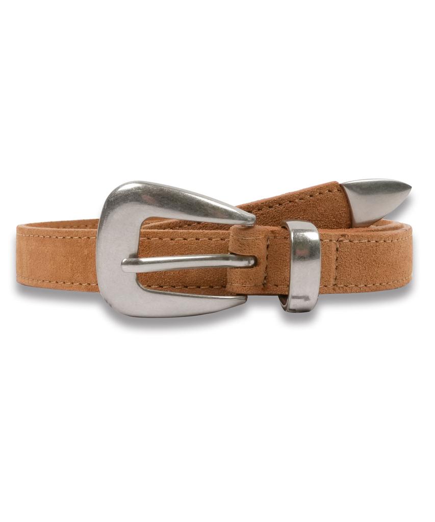 DOFFSEPT Suede Western Belt In Camel