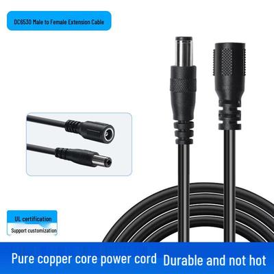 6.5x3.02464-20AWG DC6530 Male To Female Flame Retardant Power Cord for DC Appliances
