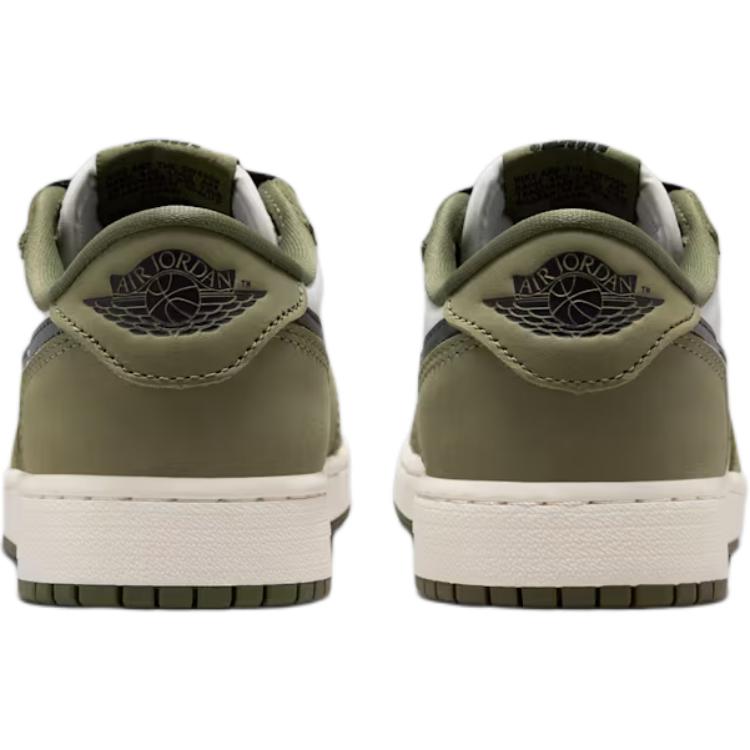 Zapatillas Air Jordan 1 Low GS Medium Olive para Niños Verde Negro Summit-White HQ6999-200