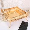 European Vintage Fruit Plate High-End Round El Glass Plate Multi-Layer Fruit Basket  Creative Cake Plate Ornaments