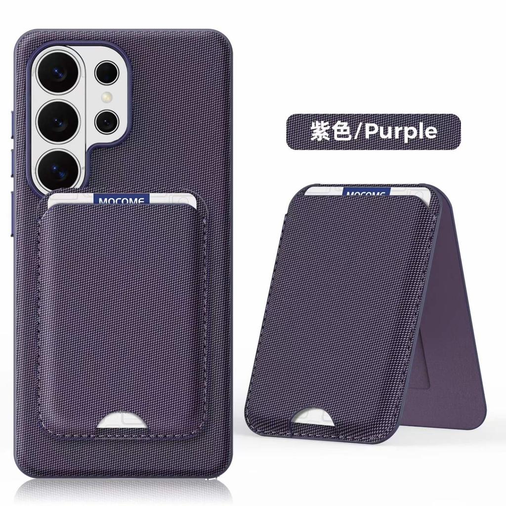 Original Tech Woven Magnetic Card Holder Leather Case for Samsung Galaxy S26 Ultra S25 S24 for Magsafe Charging Protect Cover