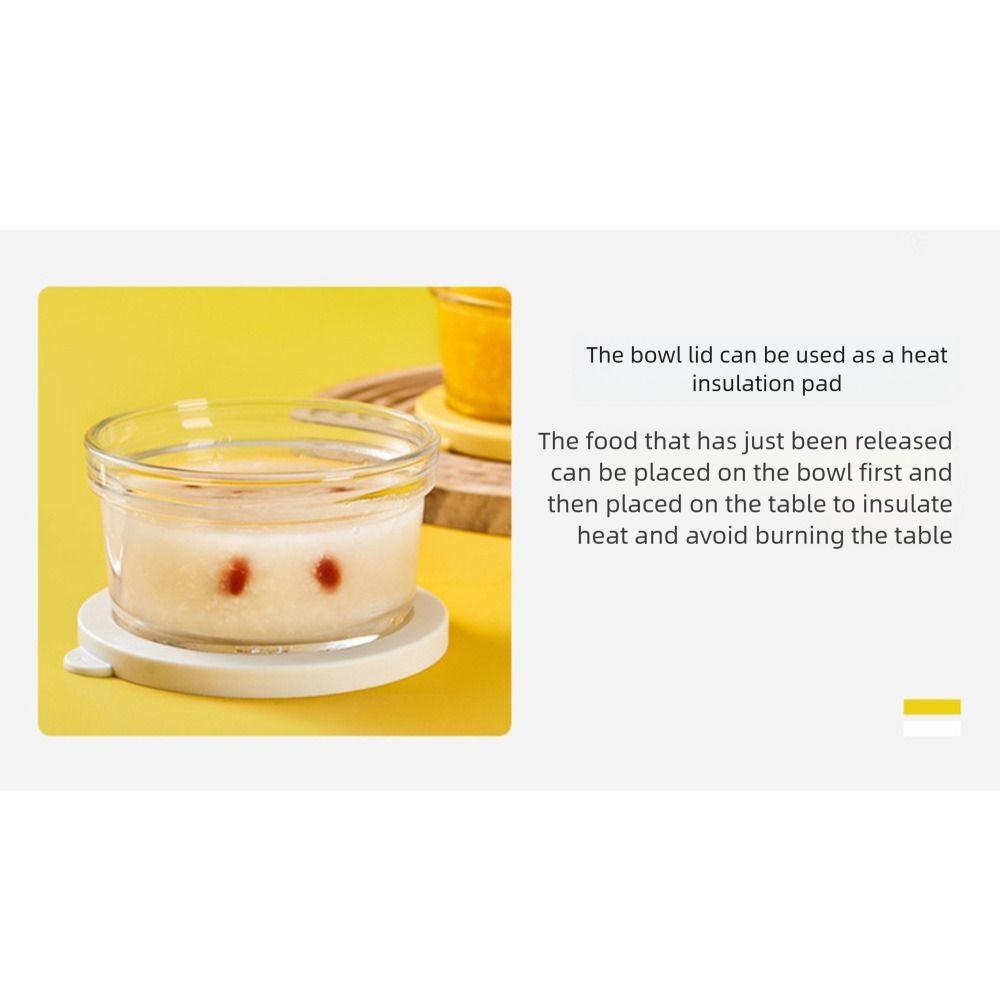 Transparent Glass Cooking Cup with Lids Measuring Jugs with Handle Food Storage Container  Adults