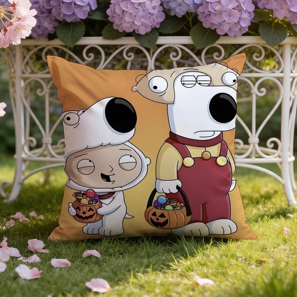 Hot Anime F-Family GuyS Cushion Cover Home & Car Dual-Scene Pillow Cover: Reversible for Premium Comfort