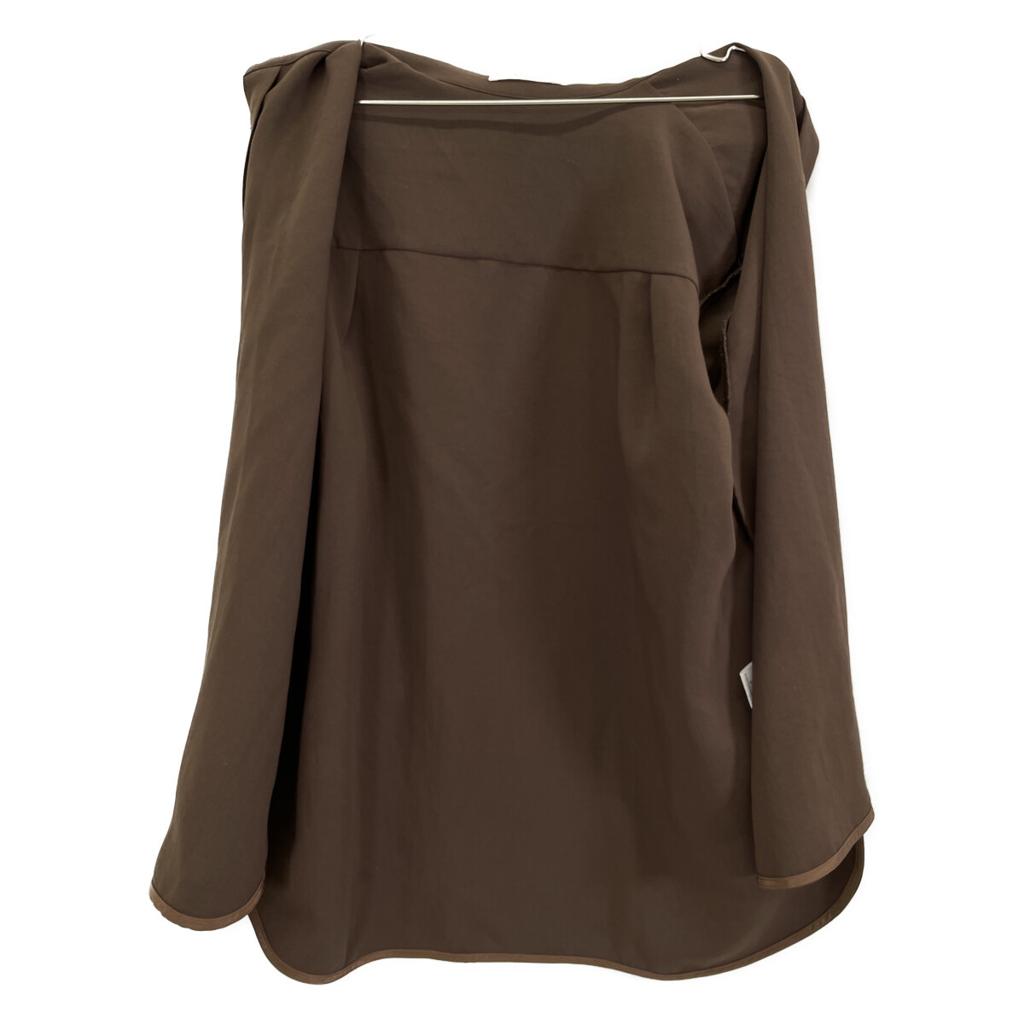 CINOH Brown slit long sleeve shirt tops 38 BrownUsed