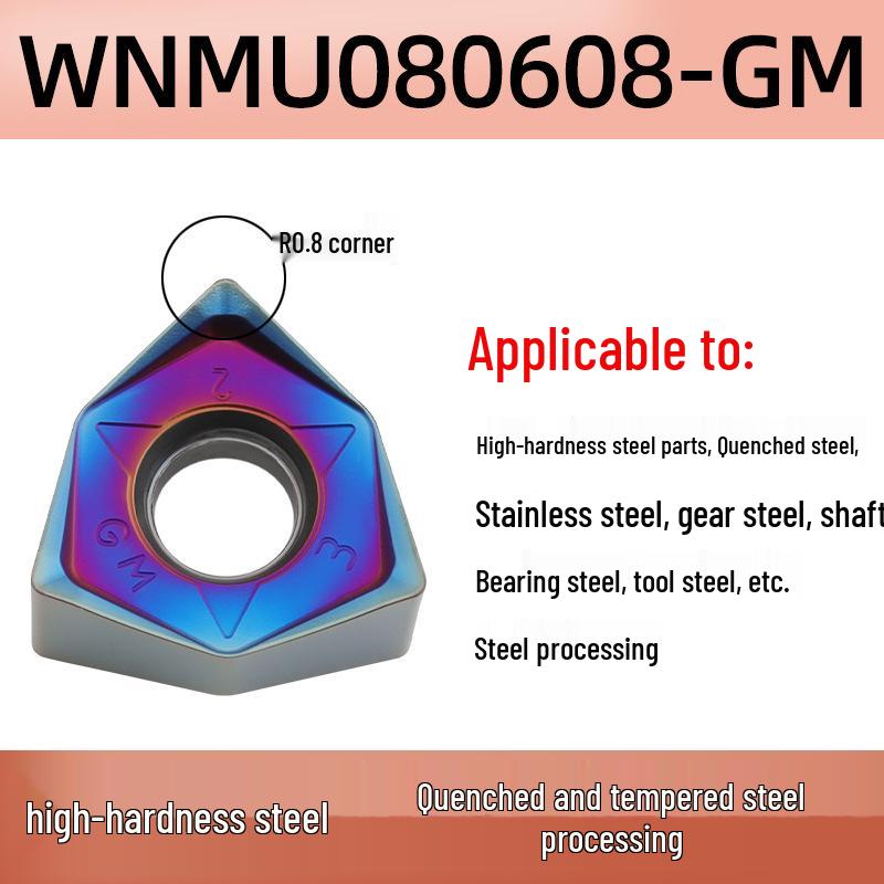 90° Double-Sided Hexagonal WNMU080608 Cutting Inserts for Cross-Border Fast Feed Milling Cutter