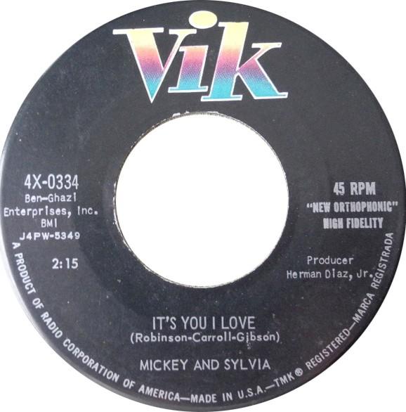 

7inch Record MICKEY & SYLVIA - It s You I Love 4X0334 Vik 1958 US Rock Used