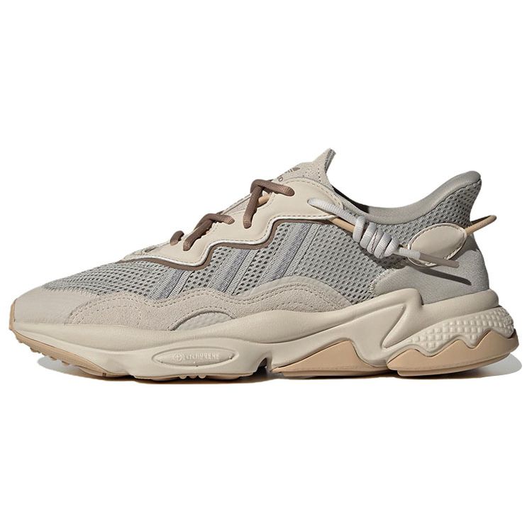 Adidas Originals Ozweego Fabric Synthetic Leather Classic Retro Low-Top Lifestyle Sneakers Unisex Sneakers Gray Brown IF0426