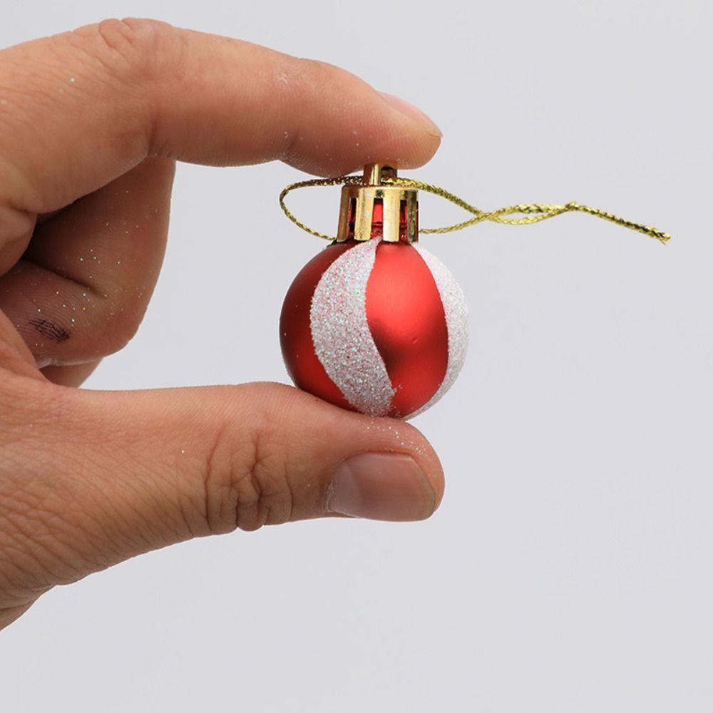 24pcs 3cm Electroplated Hanging Balls Mini Merry Christmas Tree Decor  Home Xmas Decor